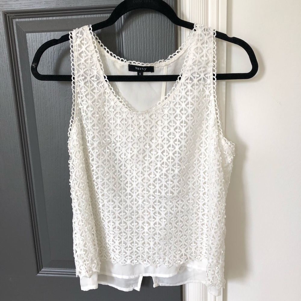 White Lace Tank Top